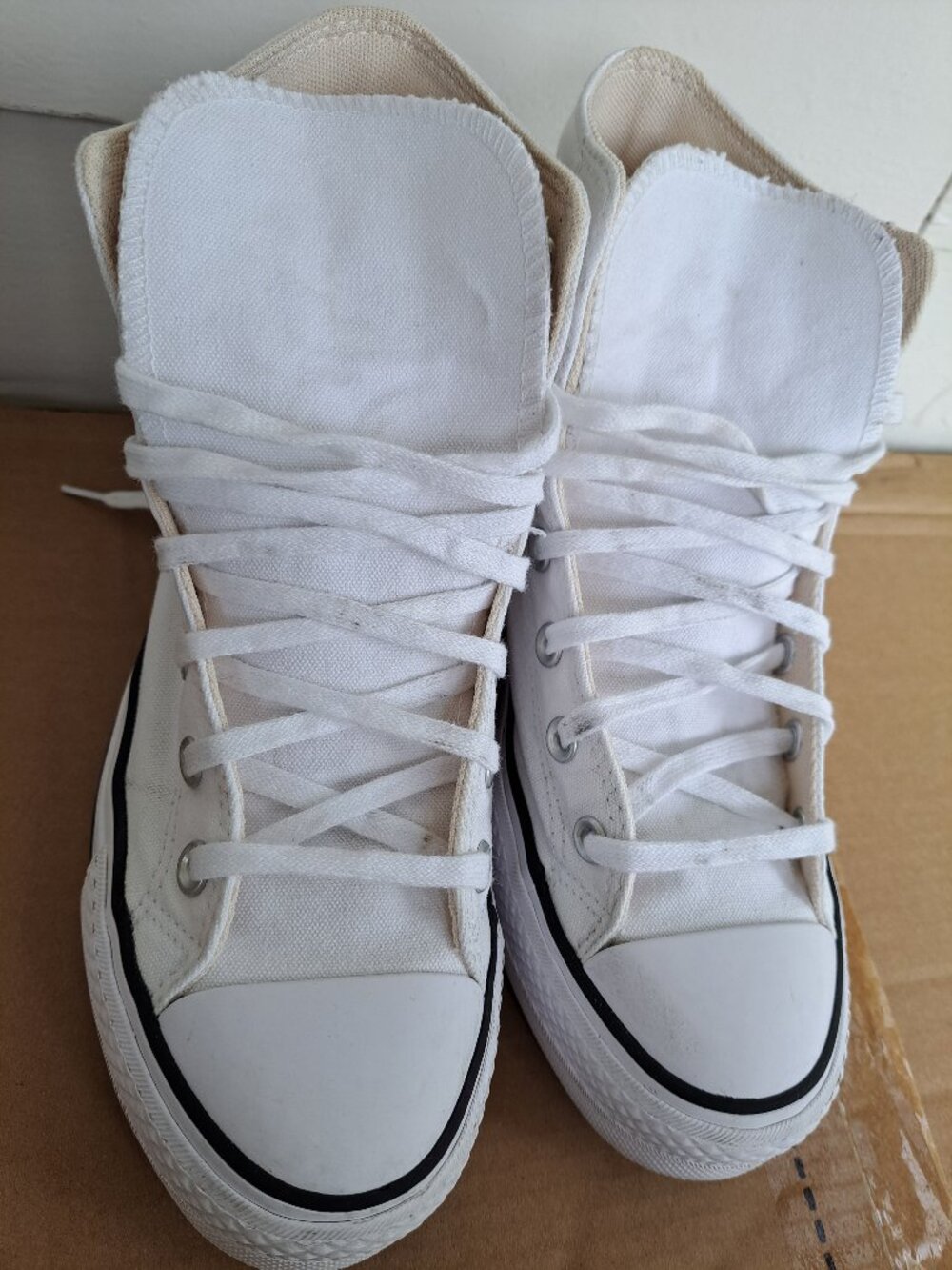 WOMEN'S COVERSE ALL STAR CHUCK TAYLOR LIFT PLATFORM HI TOPS SIZE 8 - Picture 14 of 15